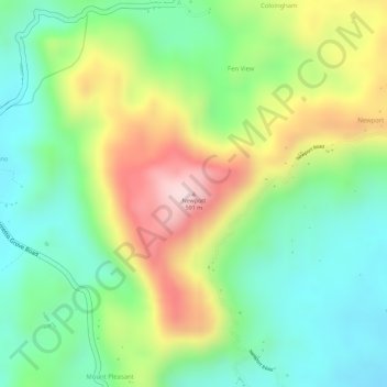 Newport topographic map, elevation, terrain