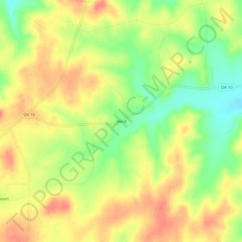 Herd topographic map, elevation, terrain