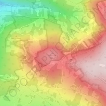 Farnsberg topographic map, elevation, terrain