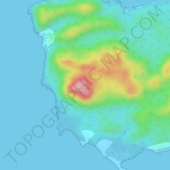 Sierra Llorona topographic map, elevation, terrain