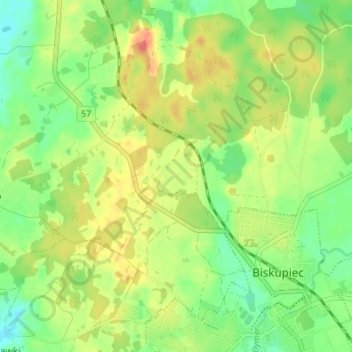 Erdmannsdorf topographic map, elevation, terrain