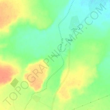 Al Aziziyah topographic map, elevation, terrain