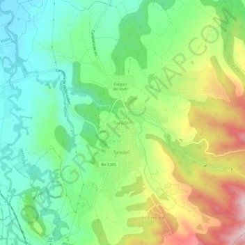 Taradell topographic map, elevation, terrain