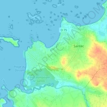 Méchou Rouz topographic map, elevation, terrain