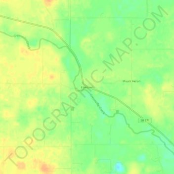 Coletown topographic map elevation - Thumbnail