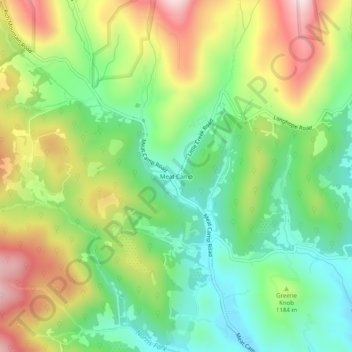 Meat Camp topographic map elevation - Thumbnail