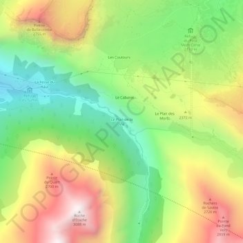 Le Plan de la Vie topographic map, elevation, terrain