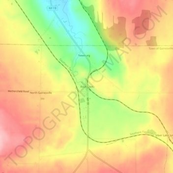 Rock Glen topographic map, elevation, terrain