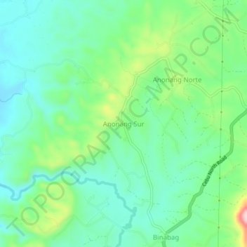 Anonang Sur topographic map, elevation, terrain