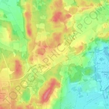 Landstetten topographic map, elevation, terrain