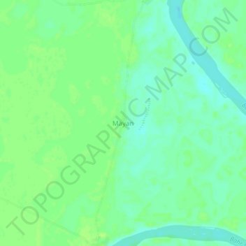 Mayan topographic map, elevation, terrain