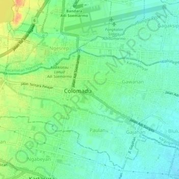 Malangjiwan topographic map, elevation, terrain