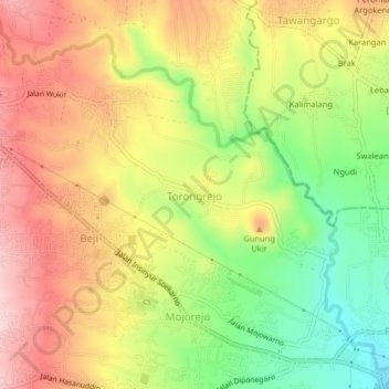 Torongrejo topographic map, elevation, terrain