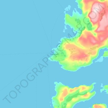 Ilulissat topographic map, elevation, terrain