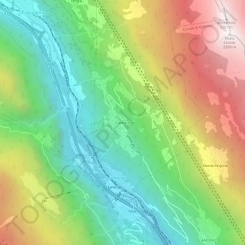 Calonico topographic map, elevation, terrain