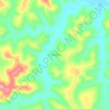 Emboabas topographic map, elevation, terrain