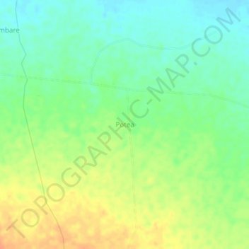 Potea topographic map, elevation, terrain