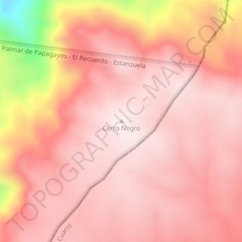 Cerro Negro topographic map, elevation, terrain
