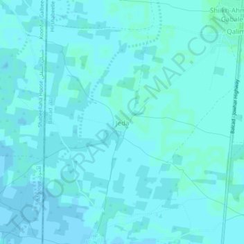 Jeda topographic map, elevation, terrain