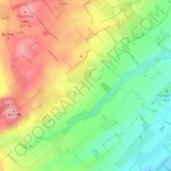 Viewfield topographic map, elevation, terrain