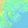 Ladys Island topographic map, elevation, terrain