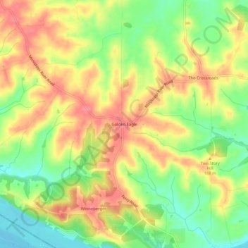 Golden Eagle topographic map, elevation, terrain