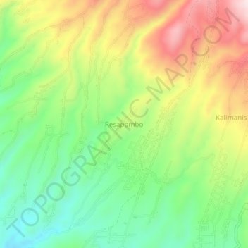 Resapombo topographic map, elevation, terrain