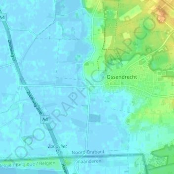 Aanwas topographic map, elevation, terrain