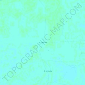 Los Cerrillos topographic map, elevation, terrain
