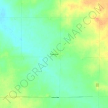 Cloverdale topographic map, elevation, terrain
