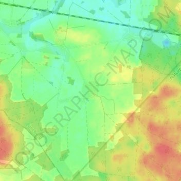 Boitze topographic map, elevation, terrain