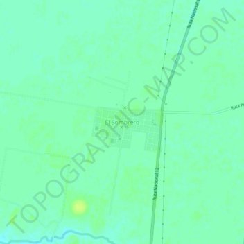El Sombrero topographic map, elevation, terrain