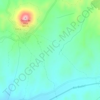 Zarcilla topographic map, elevation, terrain