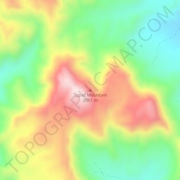Topaz Mountain topographic map, elevation, terrain