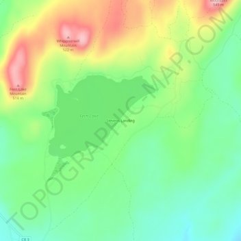 Stevens Landing topographic map, elevation, terrain