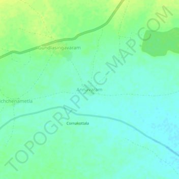 Annavaram topographic map, elevation, terrain