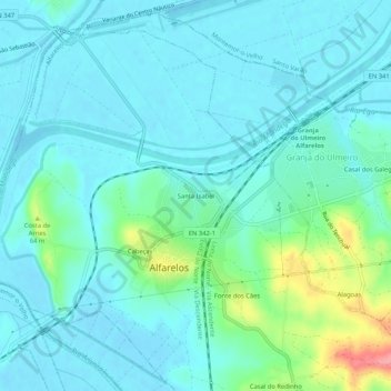 Santa Isabel topographic map, elevation, terrain