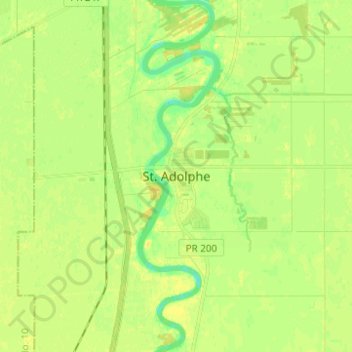 St. Adolphe topographic map, elevation, terrain