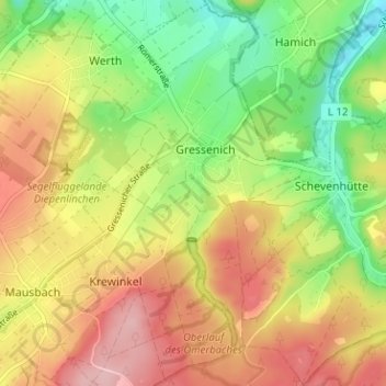 Buschhausen topographic map, elevation, terrain