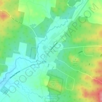 Smythesdale topographic map, elevation, terrain