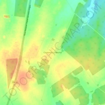 Clodomiro Ledesma topographic map, elevation, terrain