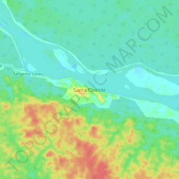 Santa Clotilde topographic map, elevation, terrain
