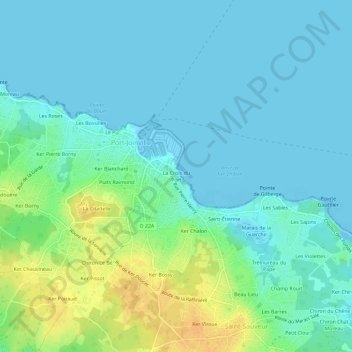 La Croix du Port topographic map, elevation, terrain
