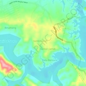 PUSKESMAS topographic map, elevation, terrain