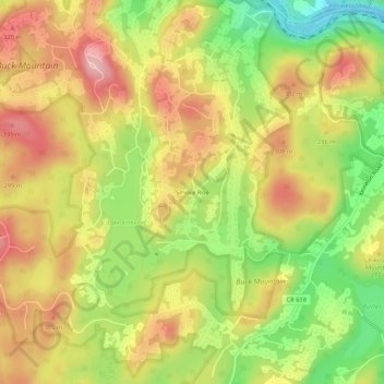 Smoke Rise topographic map, elevation, terrain