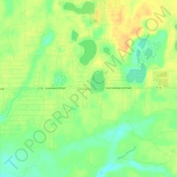 Skidway Lake topographic map, elevation, terrain