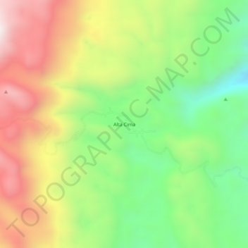 Alta Cima topographic map, elevation, terrain
