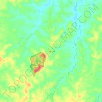Tapos topographic map, elevation, terrain
