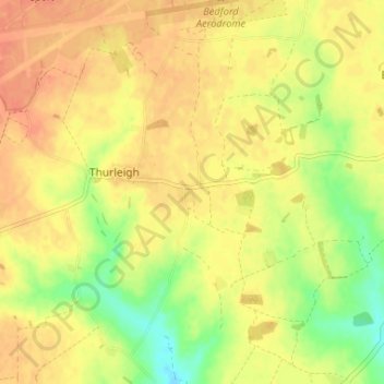 Cross End topographic map, elevation, terrain