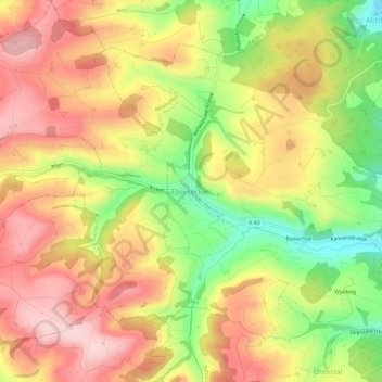 Ebersecken topographic map, elevation, terrain